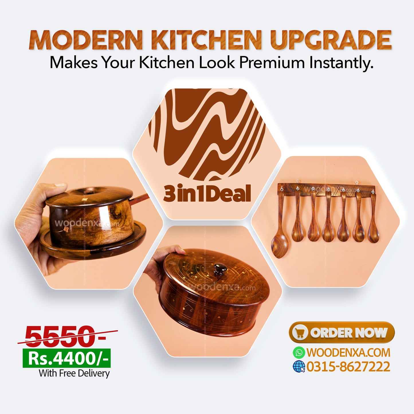 Premium Hot Pot & Tea Mate Set with Wooden Spoon – Woodenxa