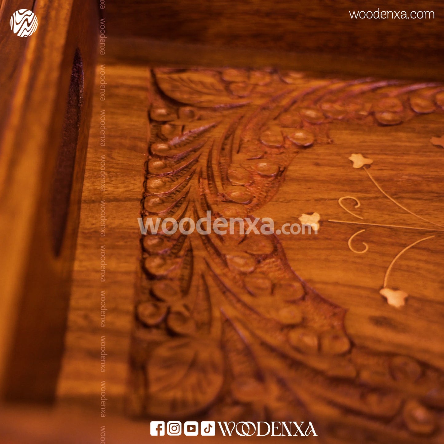 Wooden Carving Tray Set of 3 – Handmade Serving & Storage Trays by Woodenxa