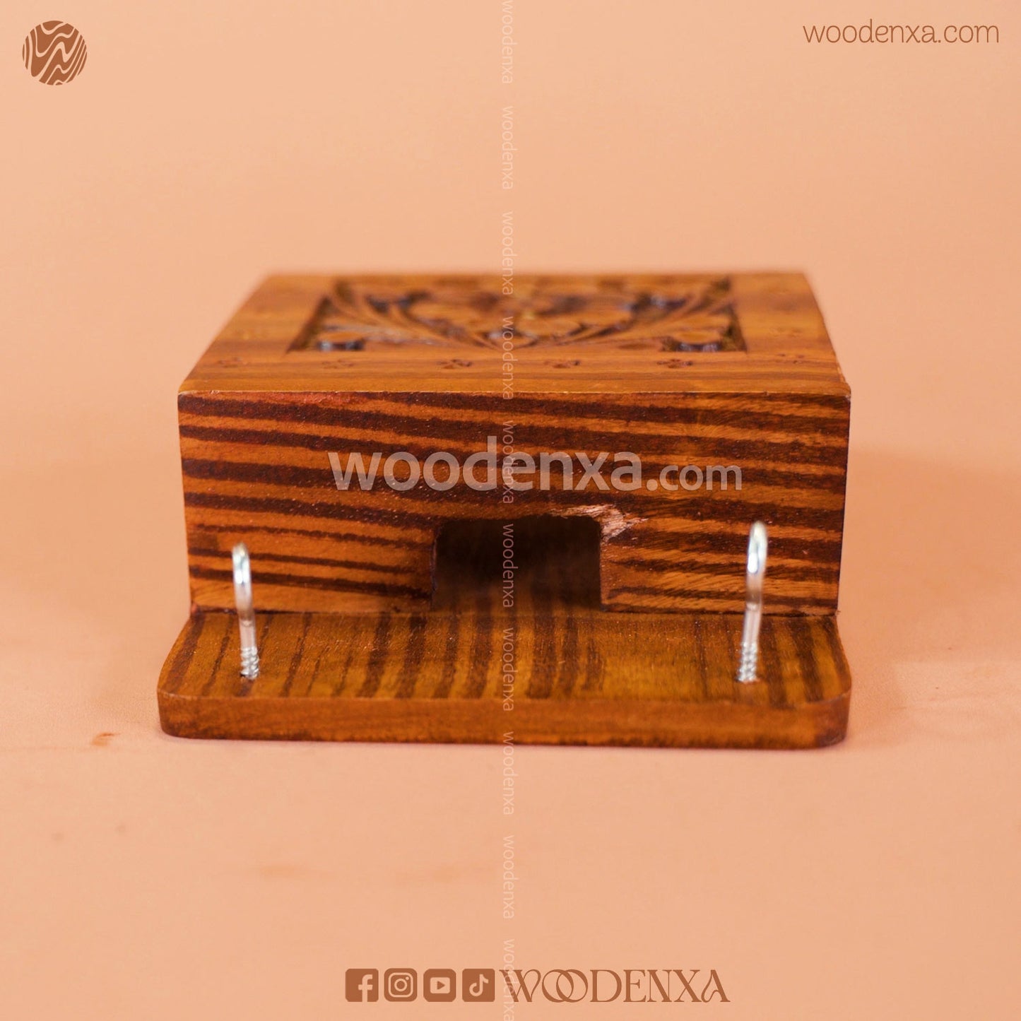 Wooden Wall Mobile Stand | Handmade Mobile Stand by Woodenxa