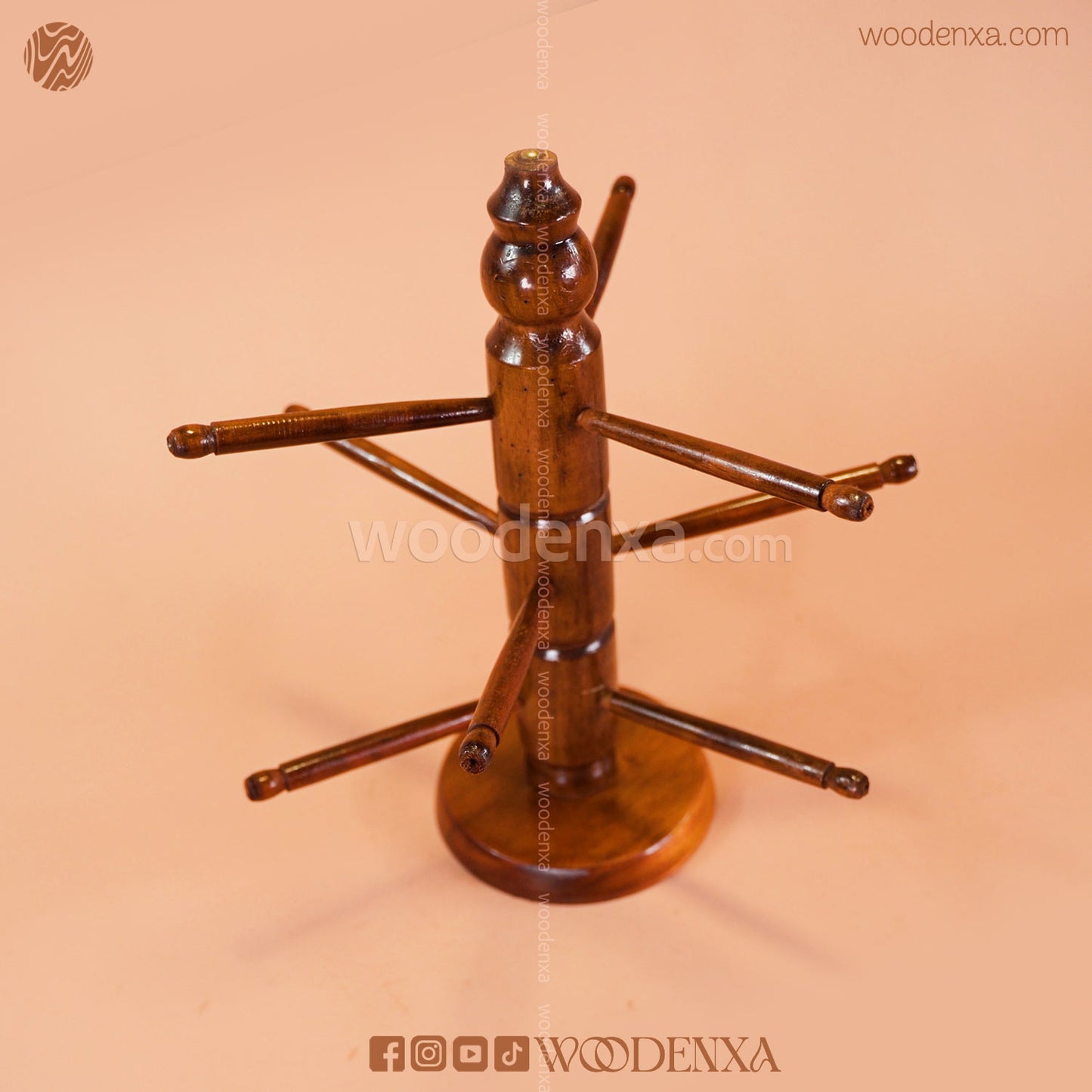 Wooden Bangle Stand | Handmade Jewelry Organizer by Woodenxa