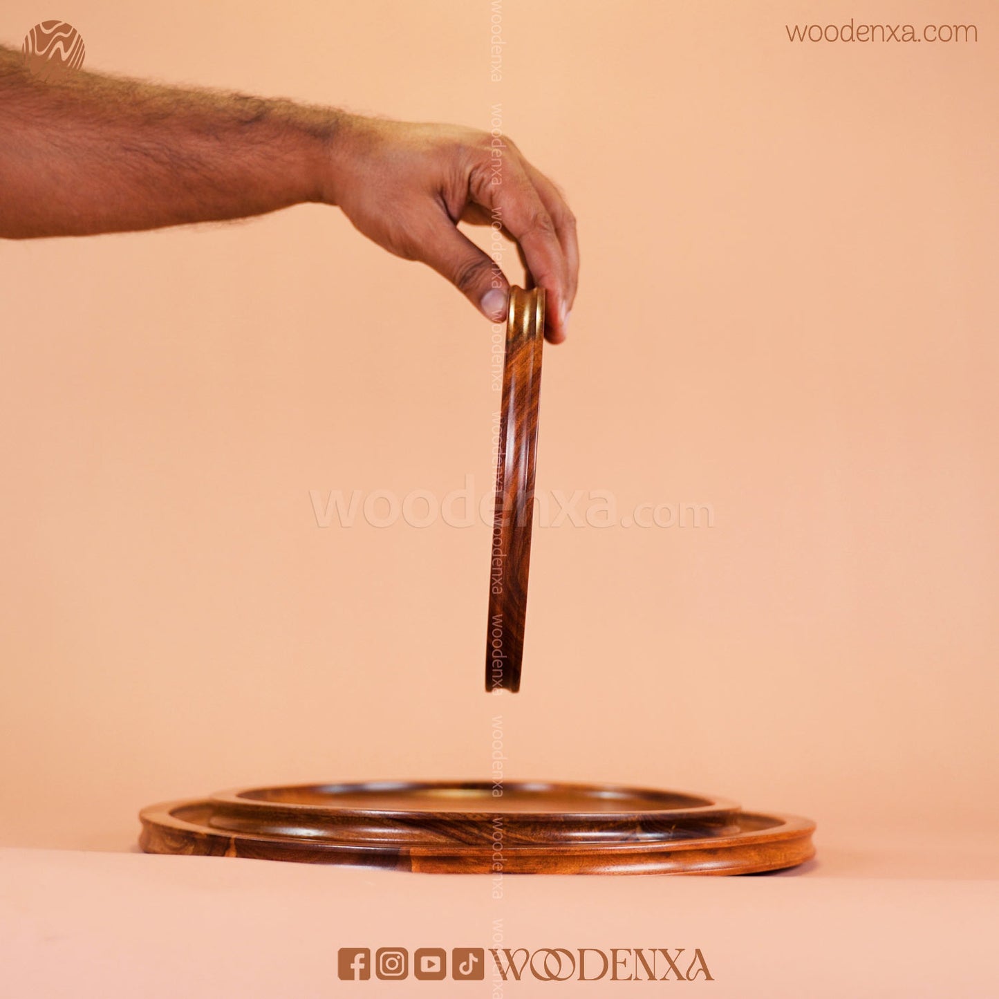 Wooden Pizza Pan – Set of 3 | Handmade by Woodenxa