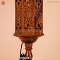 Hand Carved Wooden Cutwork Lamp Octagon Large With Stand – by Woodenxa