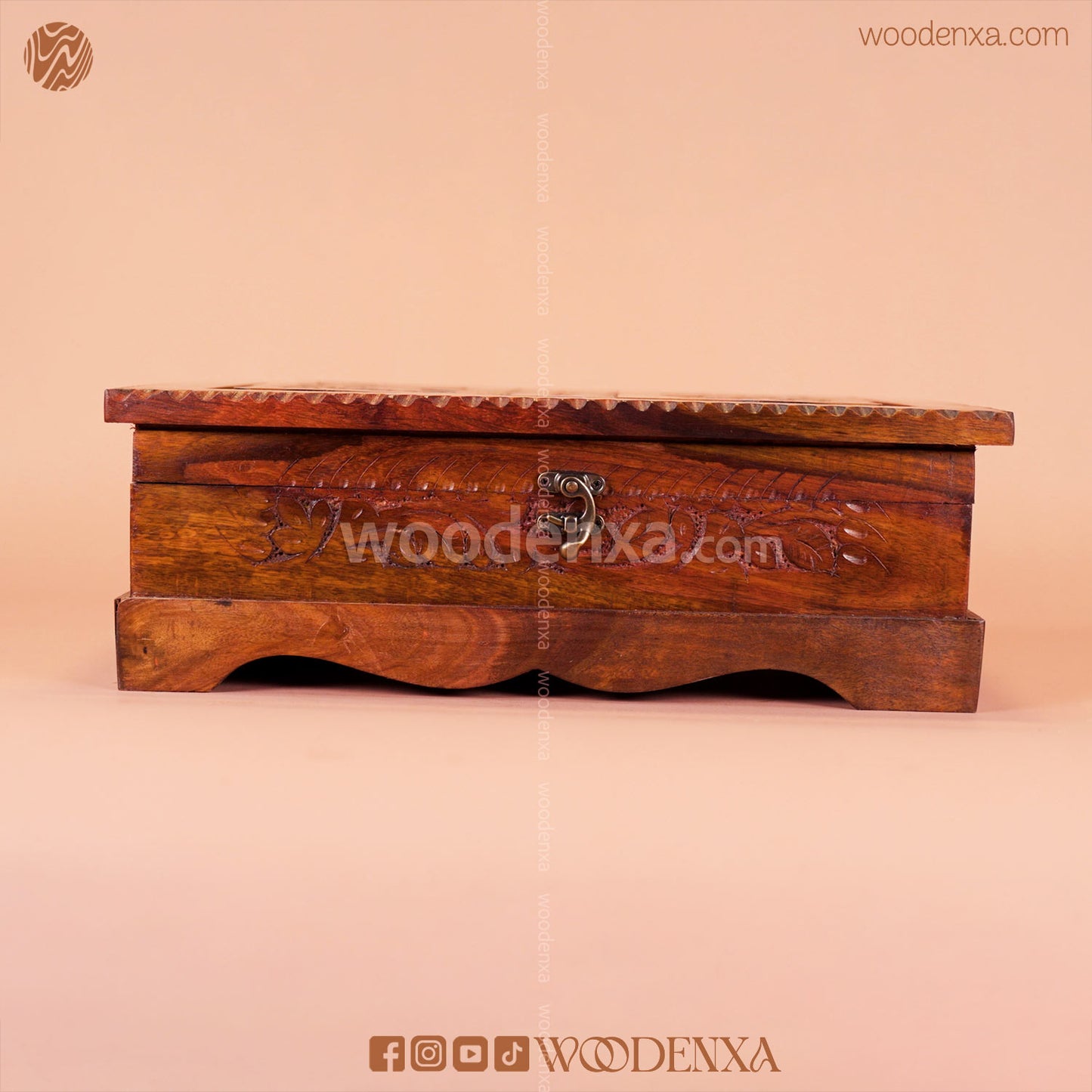 2 in 1 Wooden Quran Box & Rahel with Carving Art | Handmade by Woodenxa