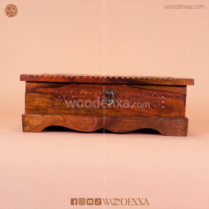 2 in 1 Wooden Quran Box & Rahel with Carving Art | Handmade by Woodenxa