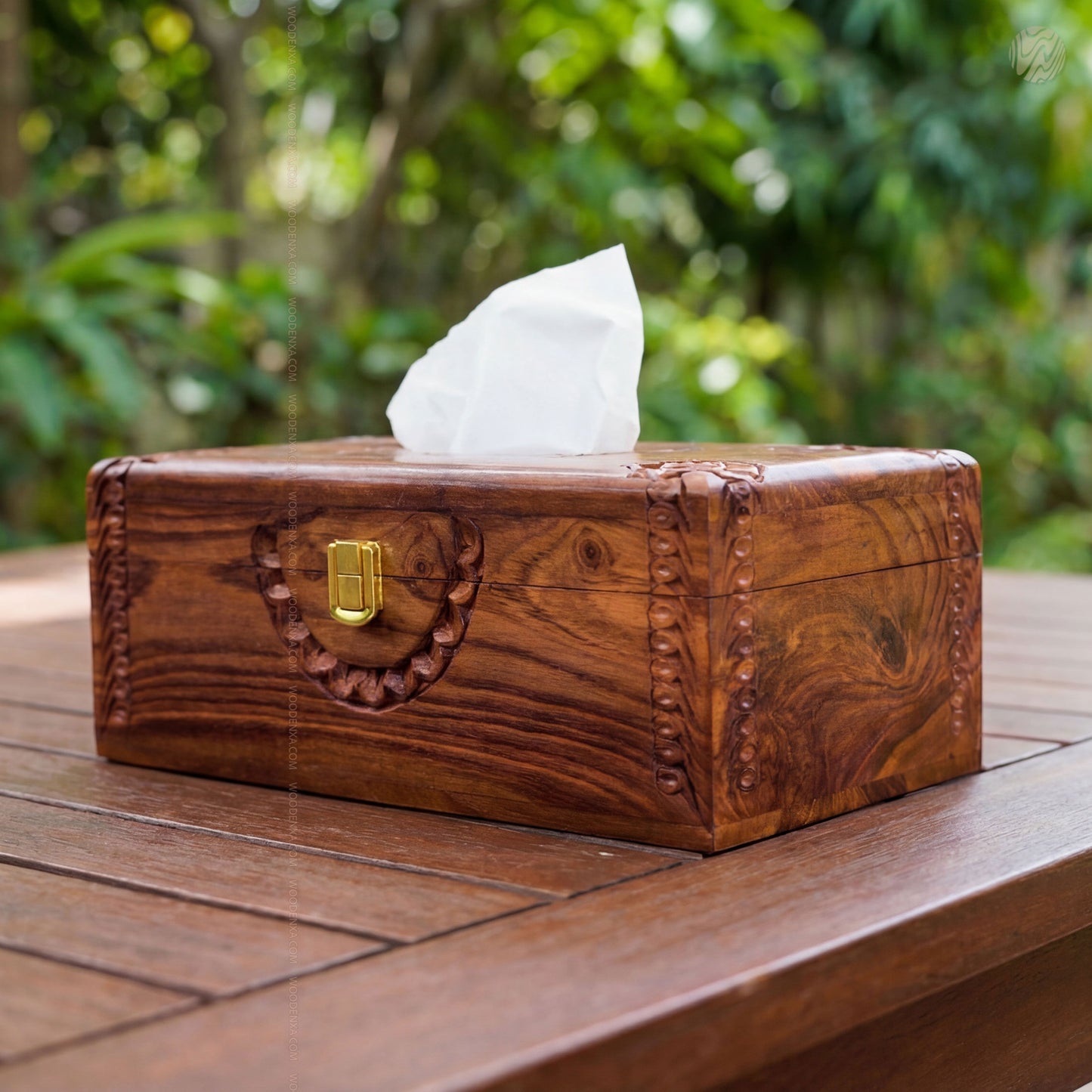 Branded Import Quality Wooden Tissue Box – Premium Solid Wood Design