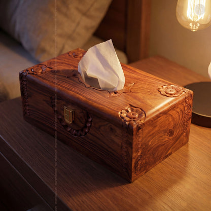 Branded Import Quality Wooden Tissue Box – Premium Solid Wood Design