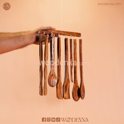 Wooden Kitchen Utensils Cooking Set – 7 Pcs | Handmade by Woodenxa