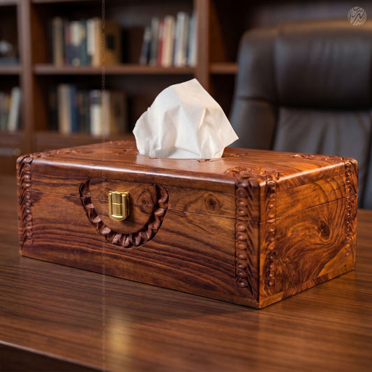 Luxury Solid Wooden Tissue Box – Premium Export Quality