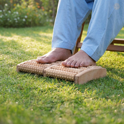 Premium Wooden Foot Massager Roller – Natural Foot Therapy - Woodenxa