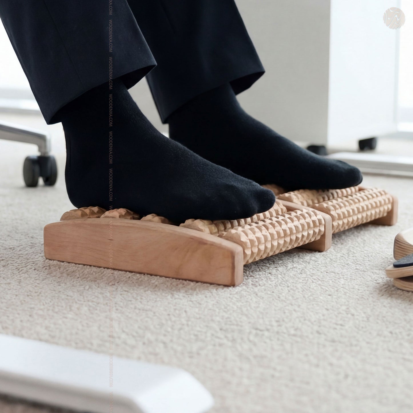 Premium Wooden Foot Massager Roller – Natural Foot Therapy - Woodenxa