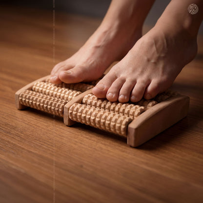 Premium Wooden Foot Massager Roller – Natural Foot Therapy - Woodenxa