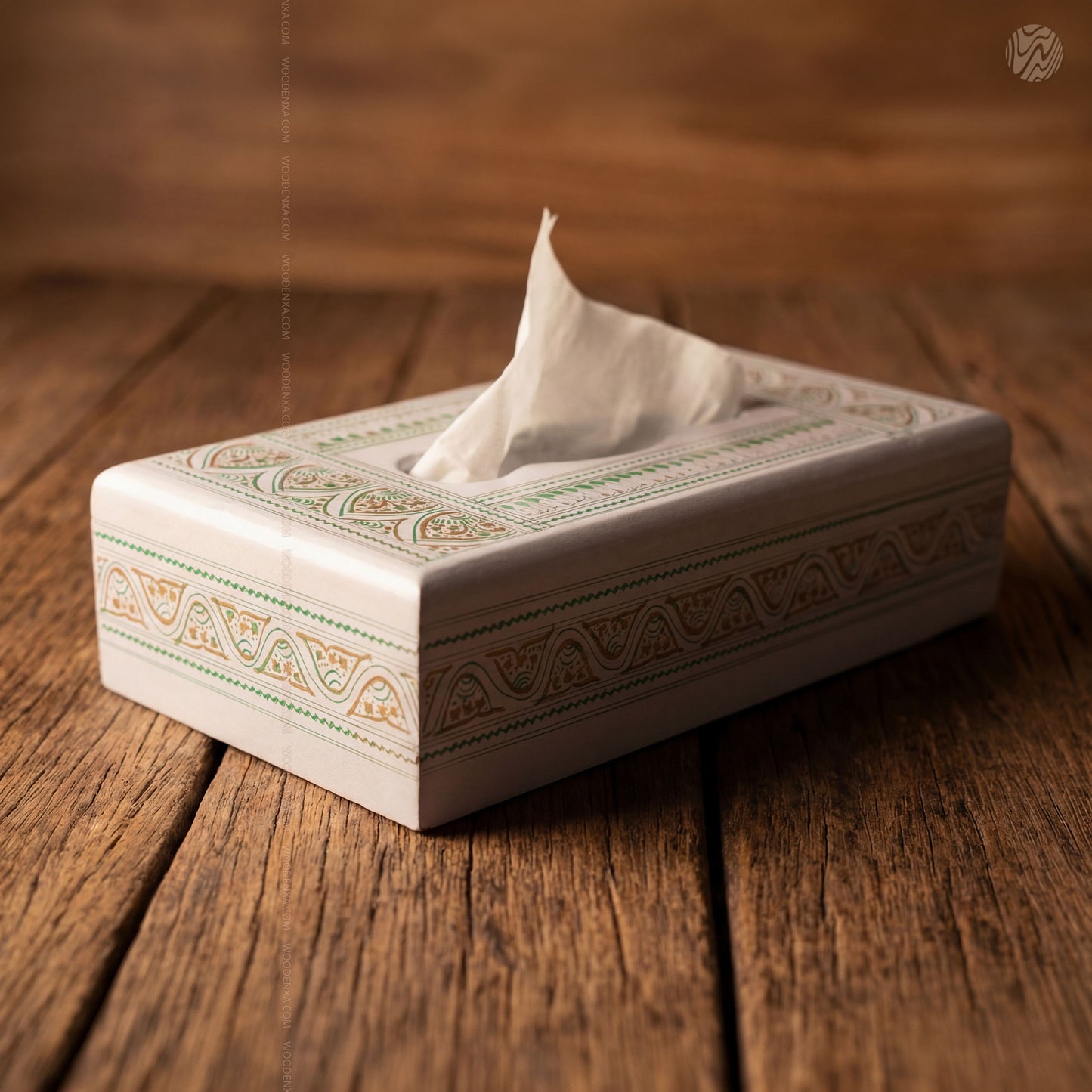 White Wooden Tissue Box – Modern Tissue Box for Home & Office