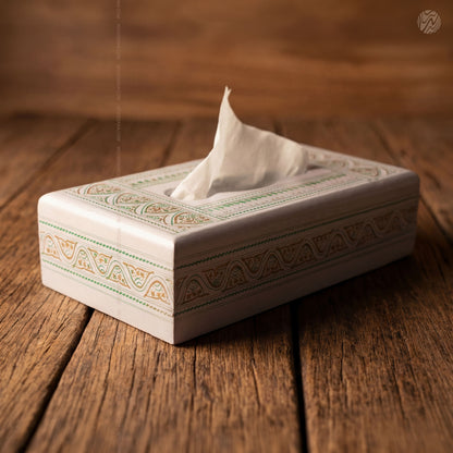 White Wooden Tissue Box – Modern Tissue Box for Home & Office