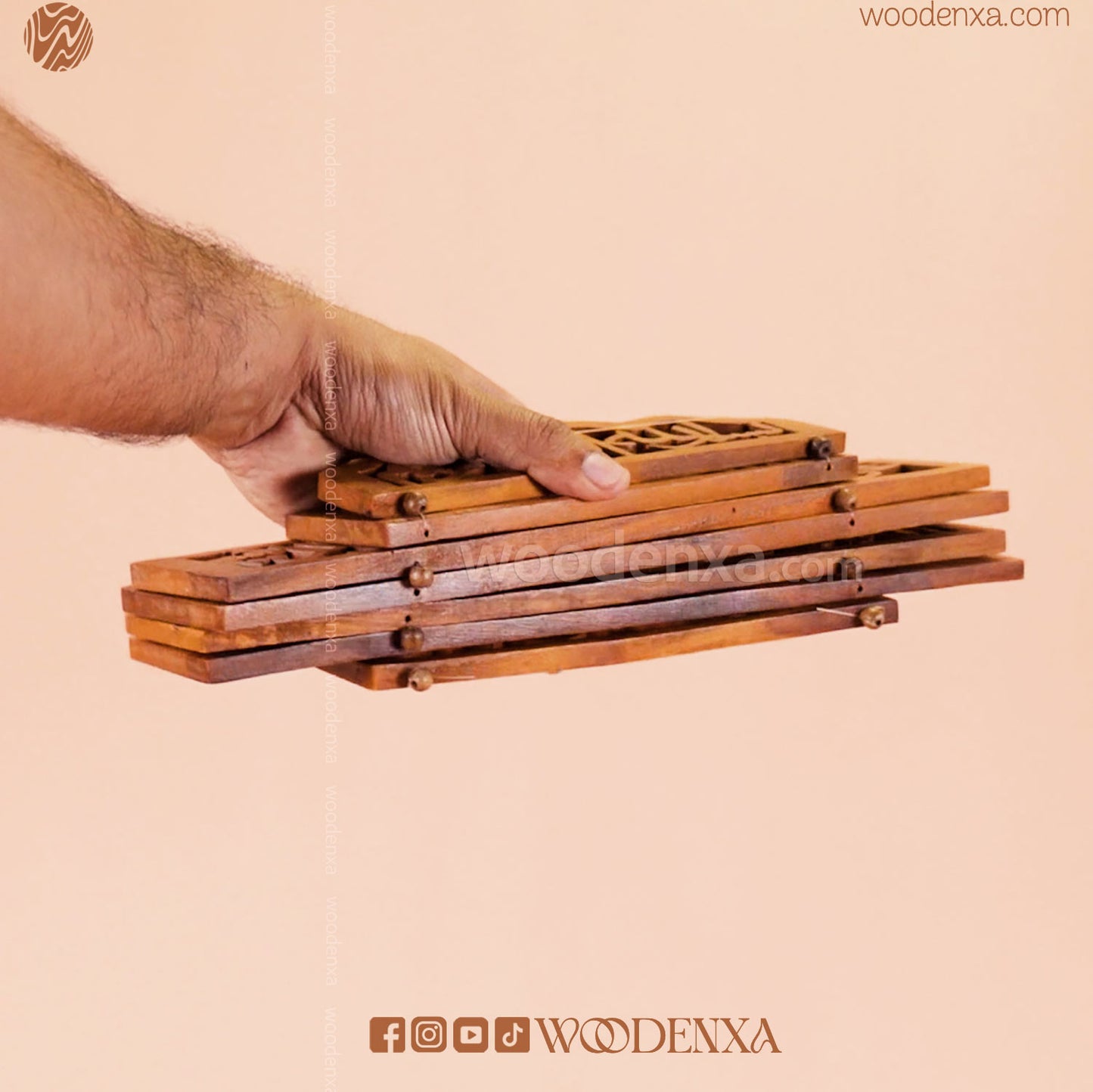 Wooden Durood Ibrahim Wall Art | 7 Step Handcrafted Islamic Calligraphy by Woodenxa