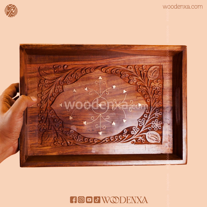Wooden Carving Tray Set of 3 – Handmade Serving & Storage Trays by Woodenxa