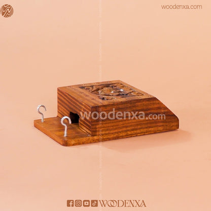Wooden Wall Mobile Stand | Handmade Mobile Stand by Woodenxa