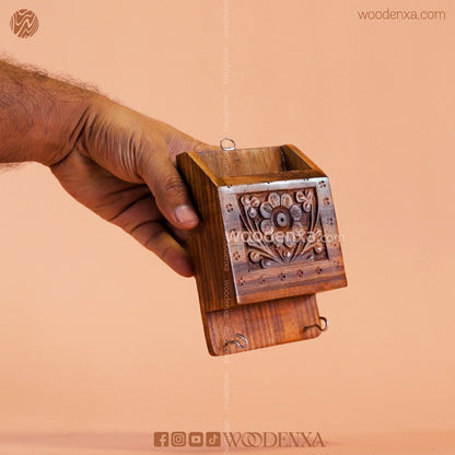 Wooden Wall Mobile Stand | Handmade Mobile Stand by Woodenxa
