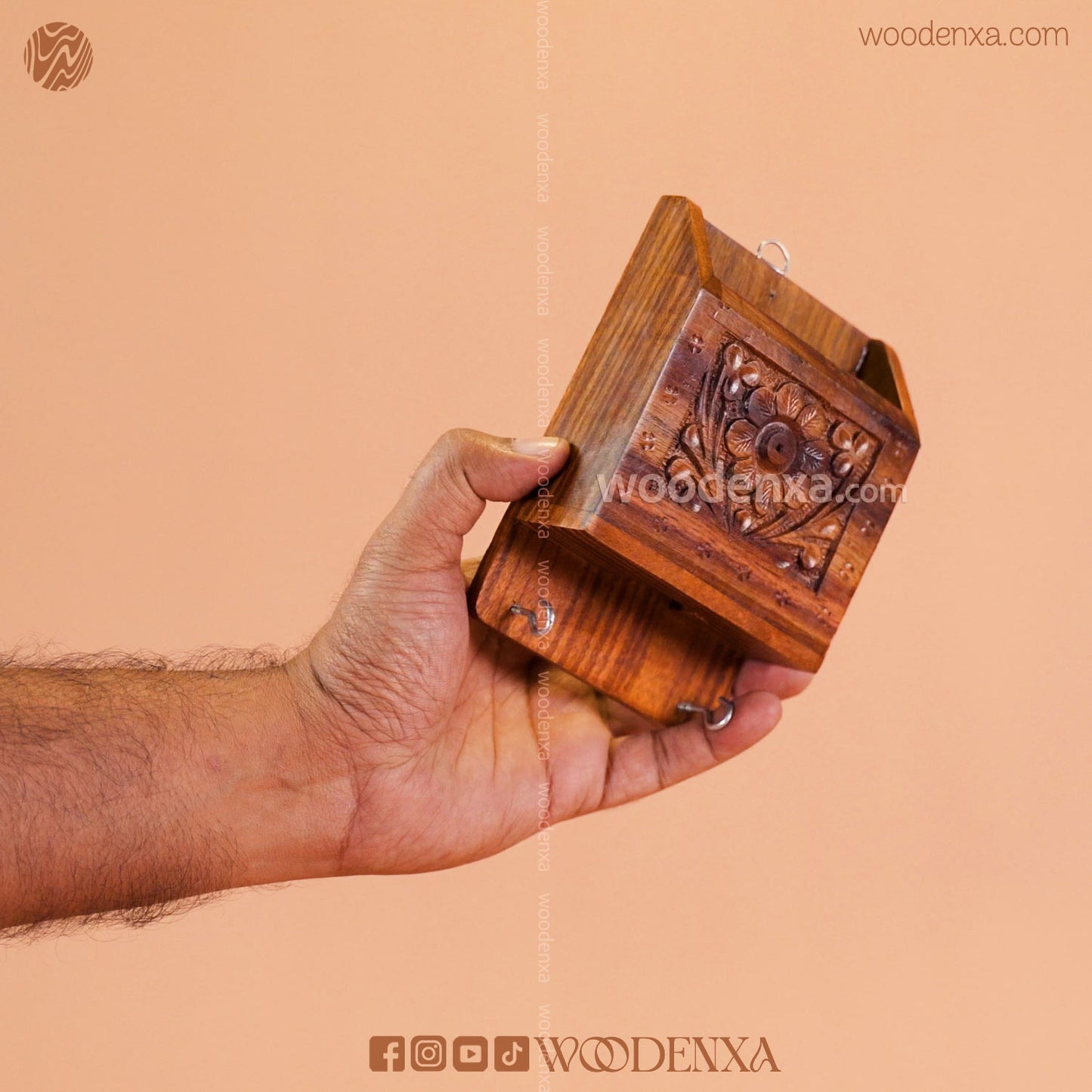 Wooden Wall Mobile Stand | Handmade Mobile Stand by Woodenxa