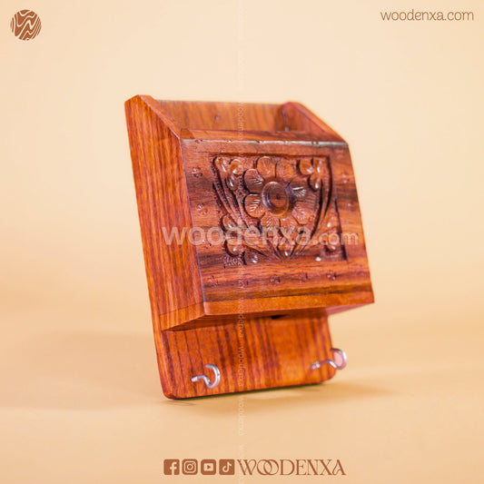 Wooden Wall Mobile Stand | Handmade Mobile Stand by Woodenxa