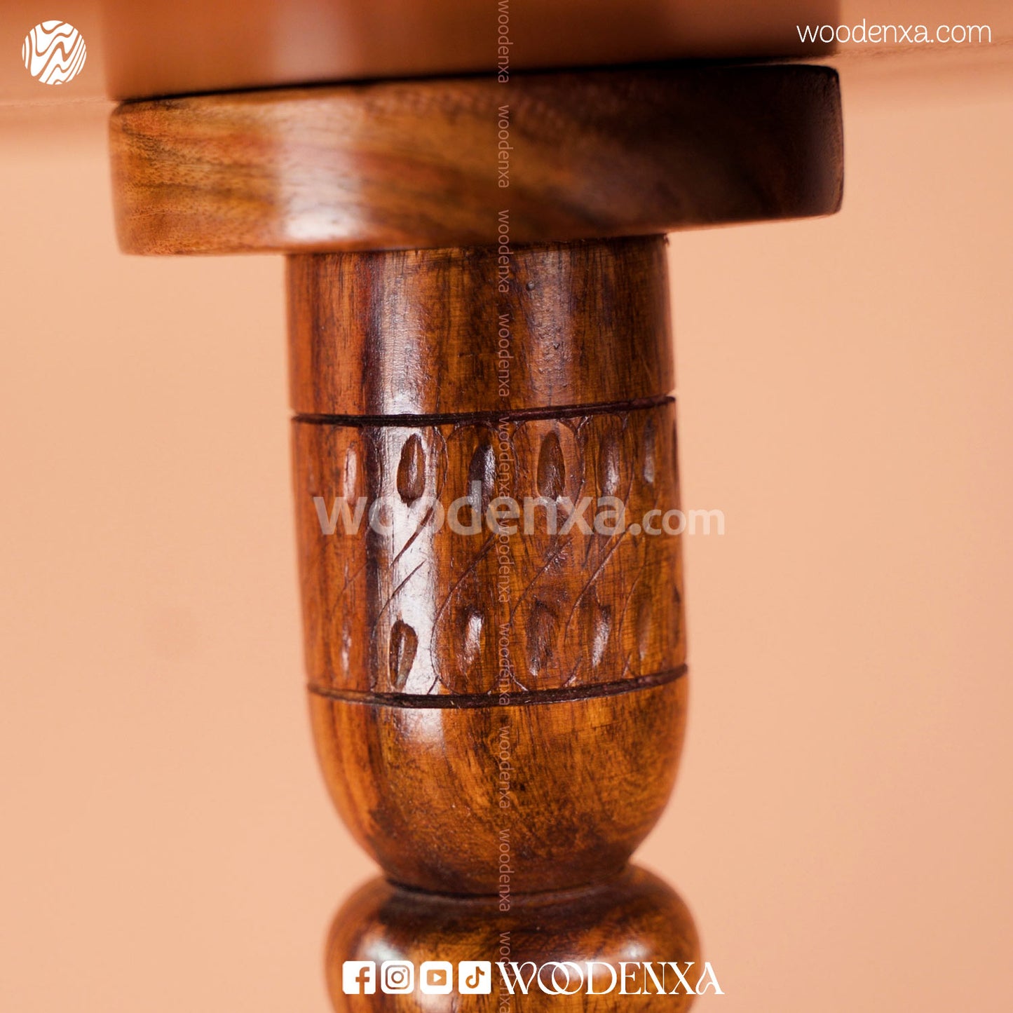 Dry Fruit Wooden Table with Foldable Basket | Handmade by Woodenxa