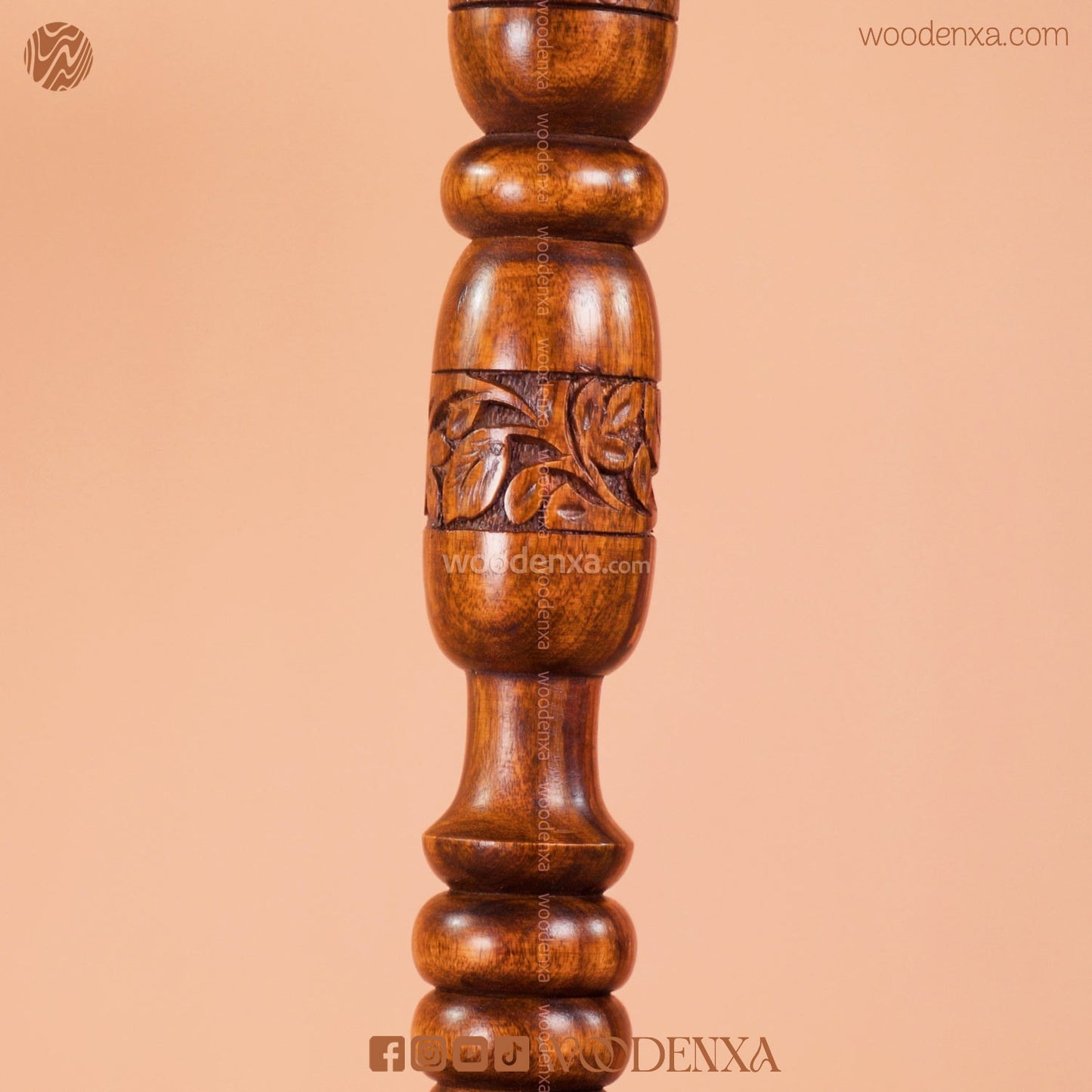 Dry Fruit Wooden Table with Foldable Basket | Handmade by Woodenxa