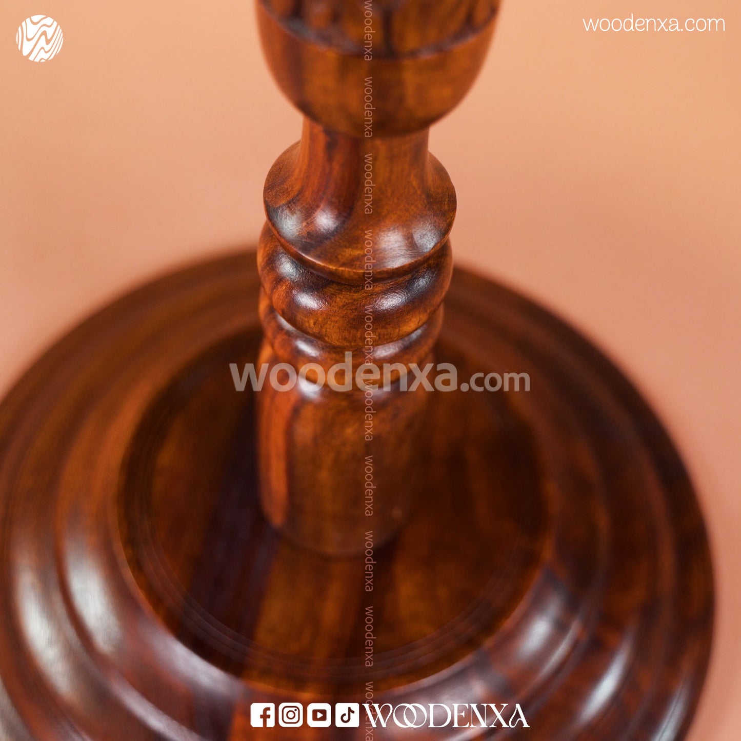 Dry Fruit Wooden Table with Foldable Basket | Handmade by Woodenxa