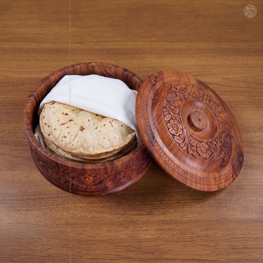 Hand-Carved Wooden Hotpot - Luxury Finish & Heat Retention