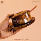 Handcrafted Wooden Sugar Pot with Spoon & Plate | Premium Sheesham Wood Finish by Woodenxa