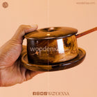 Handcrafted Wooden Sugar Pot with Spoon & Plate | Premium Sheesham Wood Finish by Woodenxa