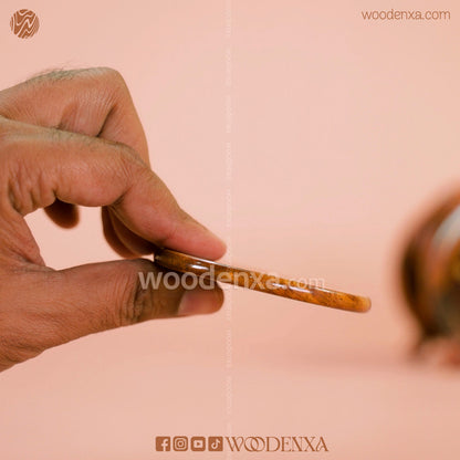 Handmade Wooden Tea Mates Set Stand with Brass Work | Woodenxa