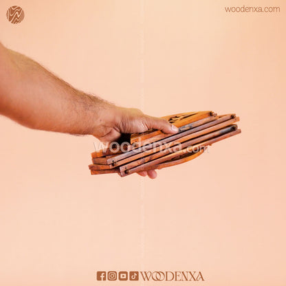 Loh-e-Qurani Calligraphy Handcrafted on 7 Sectional Wooden Pieces | Islamic Wall Art by Woodenxa