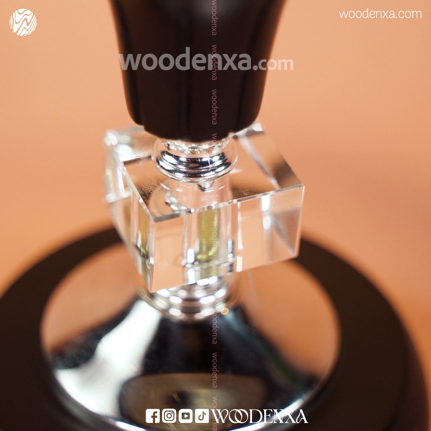 Modern Wooden Crystal Fabric Lamp for Table and Bedside | Woodenxa