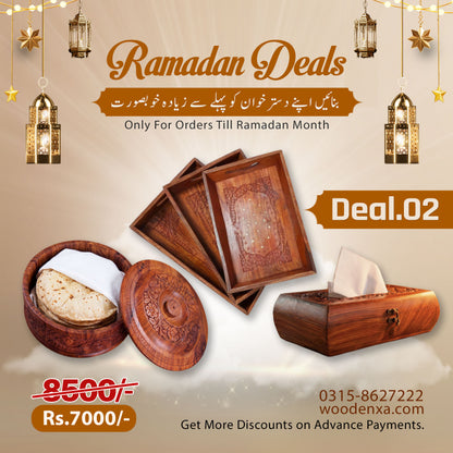 Ramadan Special Deal 02 - Executive Carved Wood Dining Collection