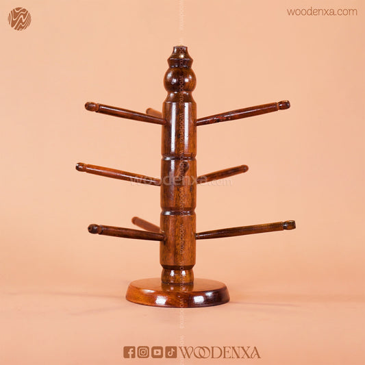 Wooden Bangle Stand | Handmade Jewelry Organizer by Woodenxa