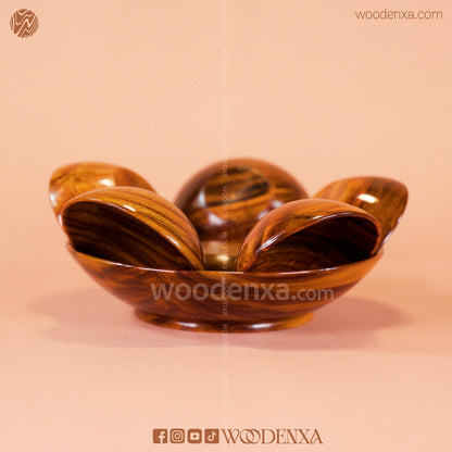 Wooden Bowls Set of 7 Pieces | Handmade Serving & Kitchen Bowls by Woodenxa