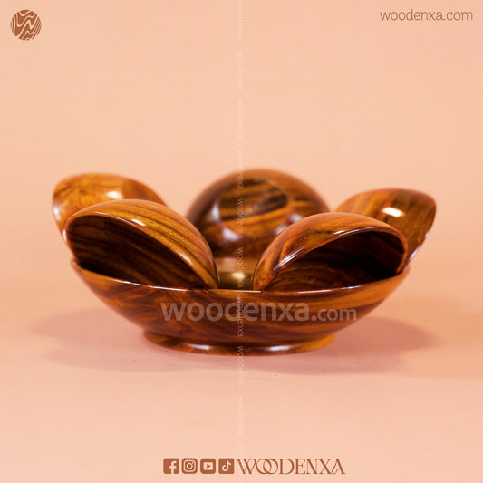 Wooden Bowls Set of 7 Pieces | Handmade Serving & Kitchen Bowls by Woodenxa