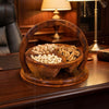 Wooden Handmade Dry Fruit Basket 3 Portion 12 inch | Spring Design by Woodenxa