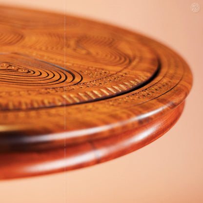 Dry Fruit Wooden Table with Foldable Basket | Handmade by Woodenxa