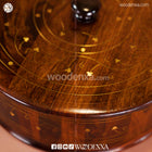 Wooden Hot Pot with Brass Work | Handmade Serving Pot by Woodenxa