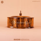 Wooden Hot Pot with Brass Work – Steel Container & Insulated Food Warmer | Woodenxa