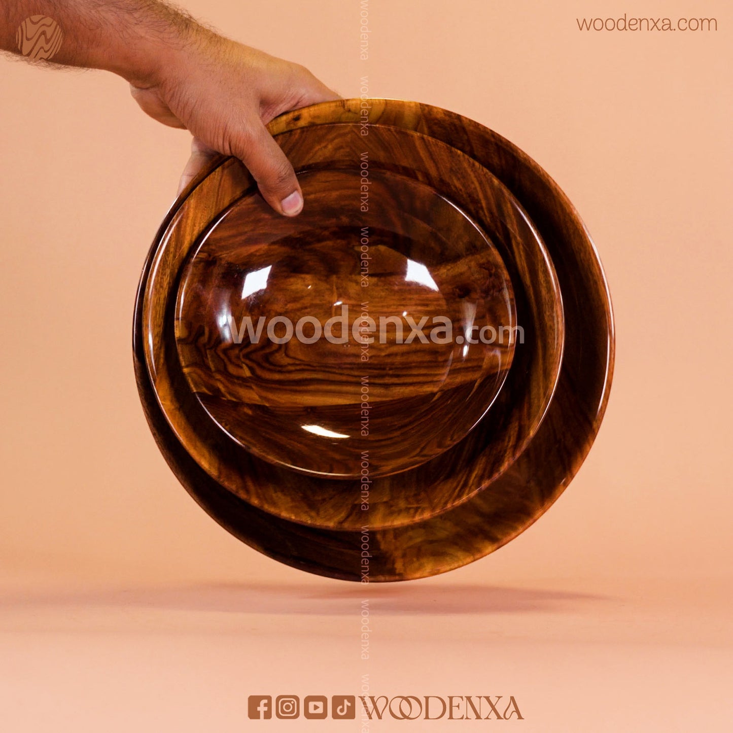 Wooden Kitchen Bowl Set – Pack of 3 Different Sizes | Handmade by Woodenxa