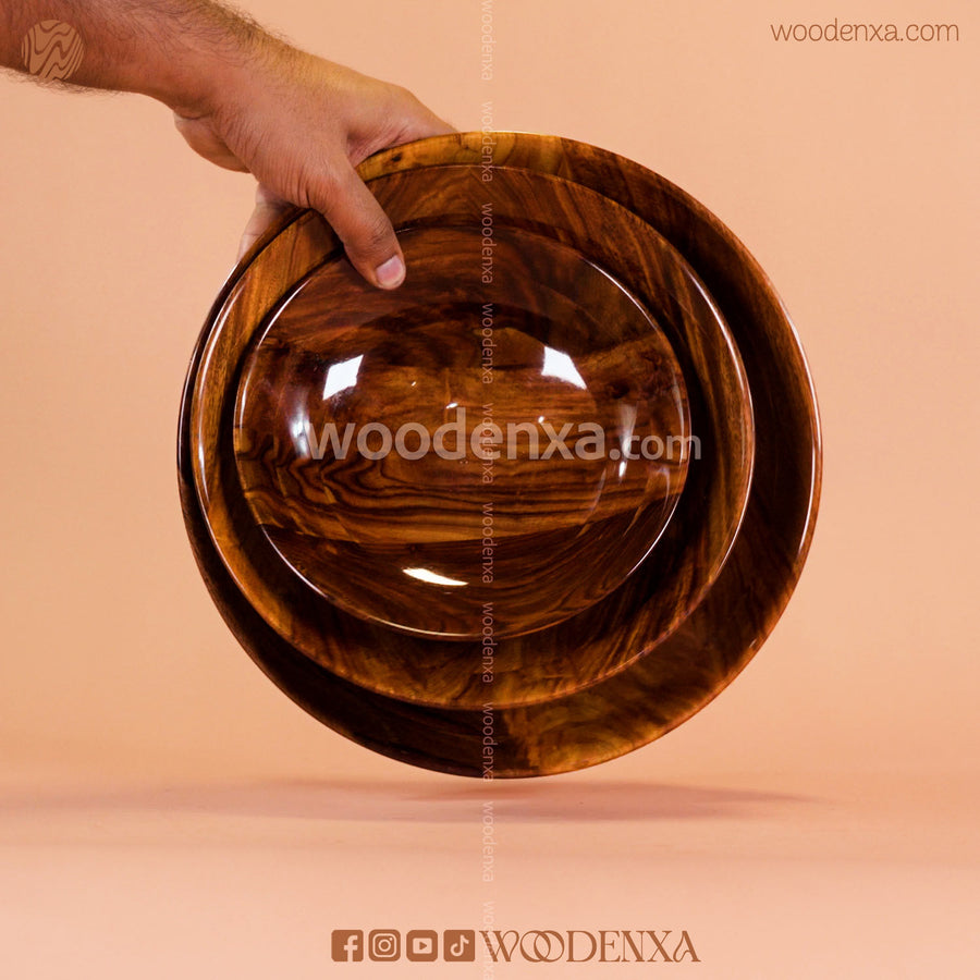 Wooden Kitchen Bowl Set – Pack of 3 Different Sizes | Handmade by Woodenxa