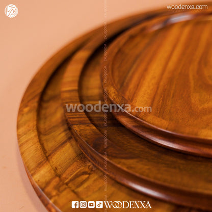 Wooden Pizza Pan – Set of 3 | Handmade by Woodenxa