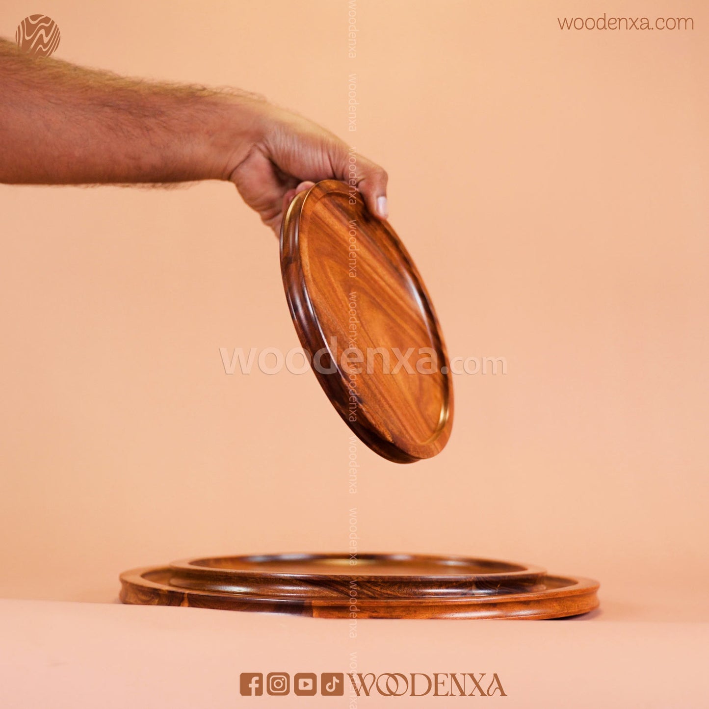 Wooden Pizza Pan – Set of 3 | Handmade by Woodenxa
