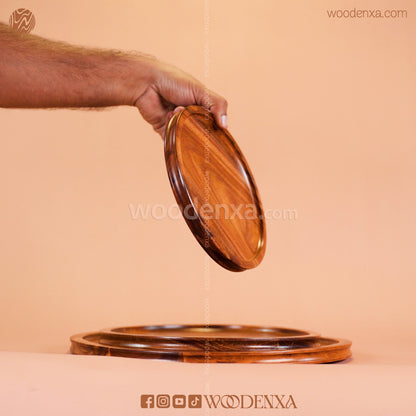 Wooden Pizza Pan – Set of 3 | Handmade by Woodenxa