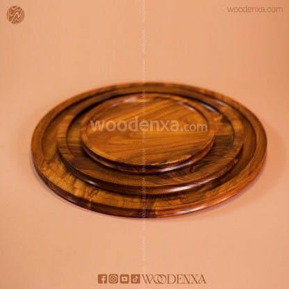 Wooden Pizza Pan – Set of 3 | Handmade by Woodenxa