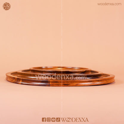 Wooden Pizza Pan – Set of 3 | Handmade by Woodenxa