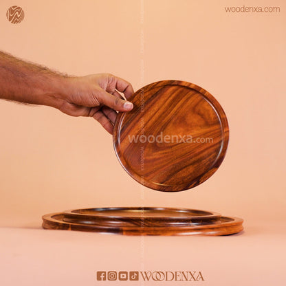 Wooden Pizza Pan – Set of 3 | Handmade by Woodenxa