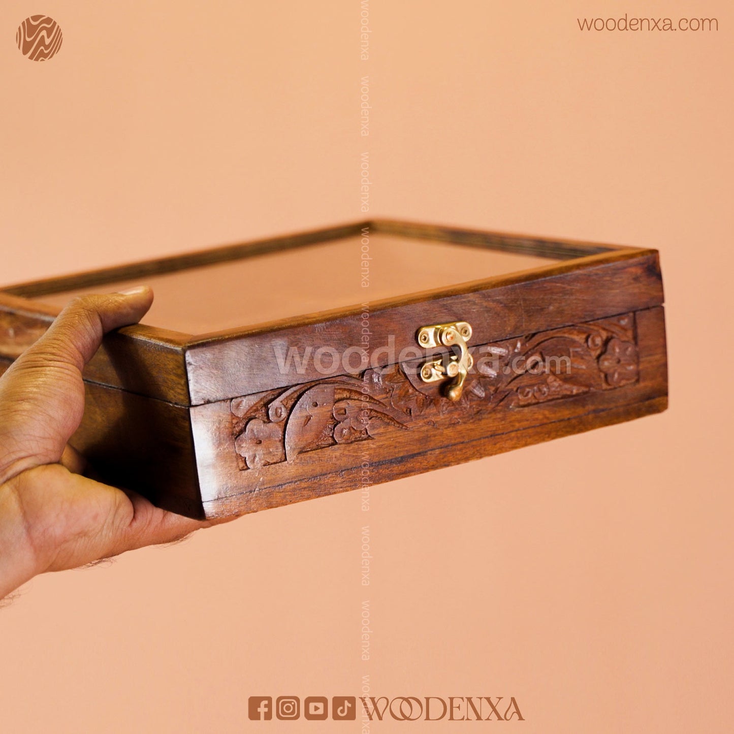 Wooden Spice Box – 9 Compartments | Masala Dabba for Kitchen by Woodenxa