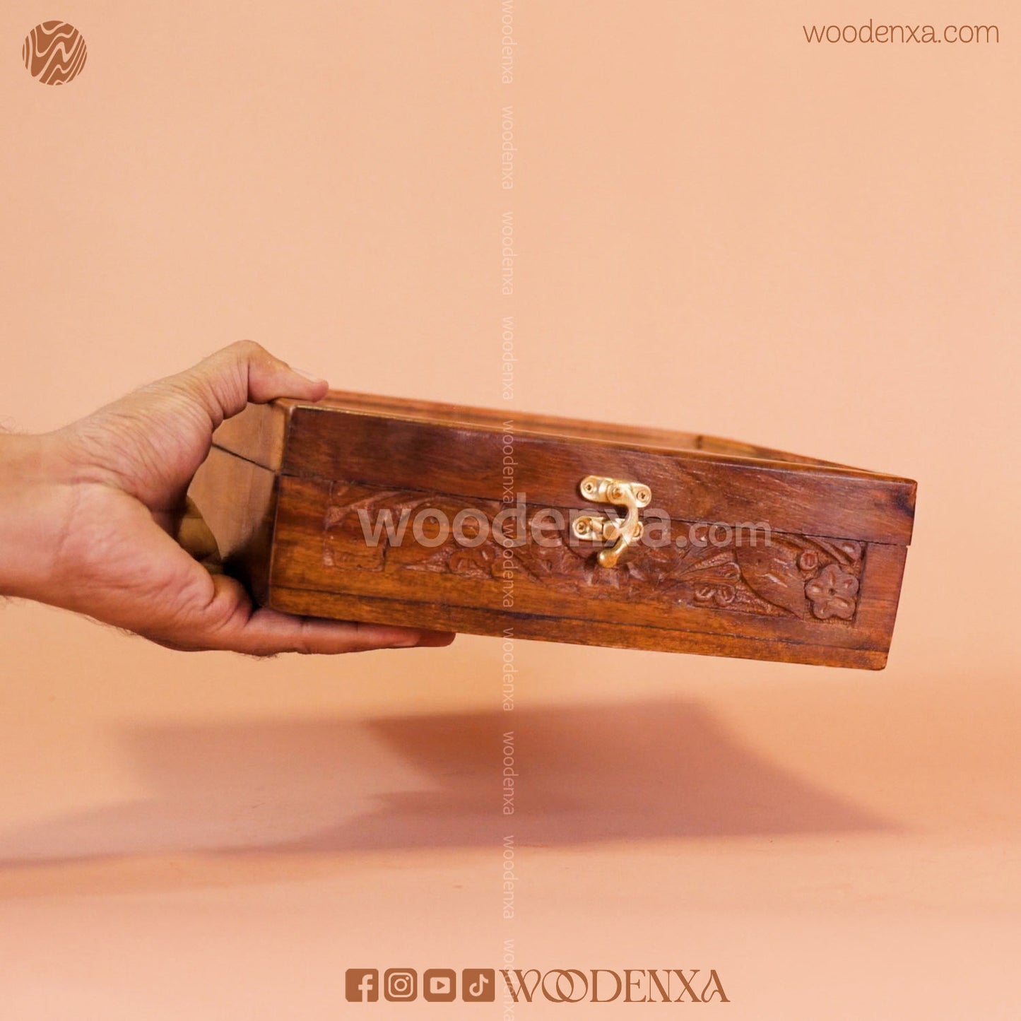 Wooden Spice Box – 9 Compartments | Masala Dabba for Kitchen by Woodenxa